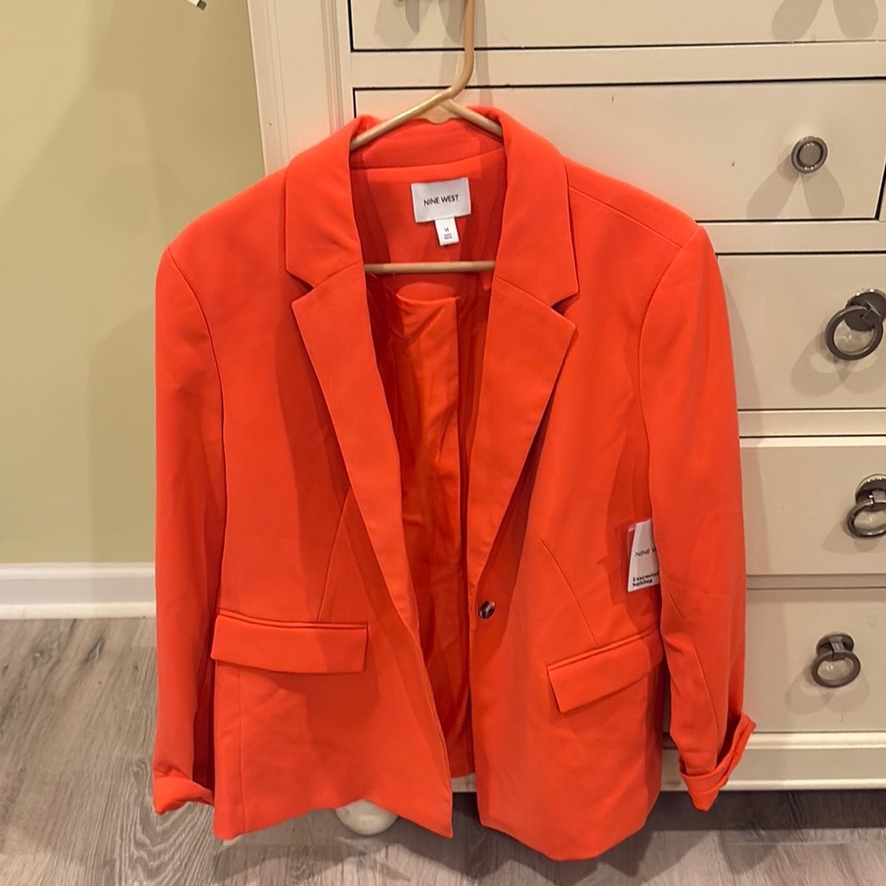 Nine West Bright Orange Suit Jacket